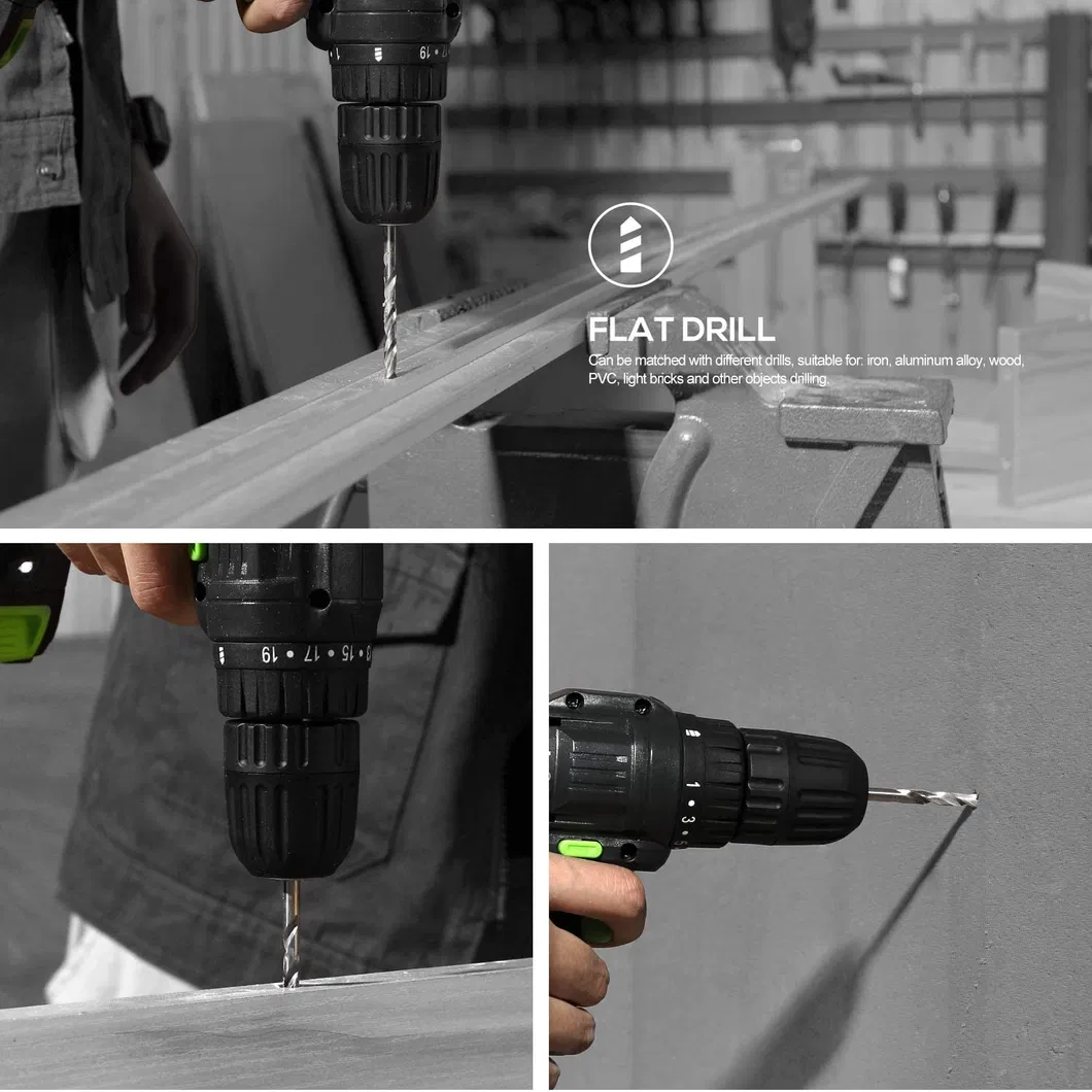 18V (20V Max) Lithium-Ion Battery Cordless/Electric Impact Drill/Screwdriver-Greenline Power Tools