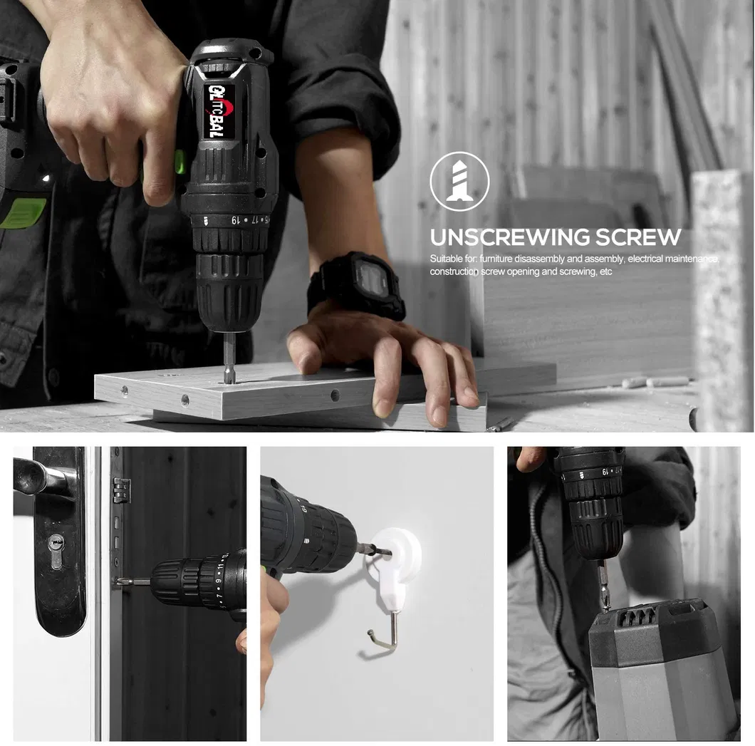 18V (20V Max) Lithium-Ion Battery Cordless/Electric Impact Drill/Screwdriver-Greenline Power Tools