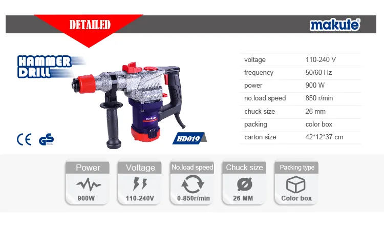 900W Power Tools Impact Electric SDS-Plus Hammer Hand Drill