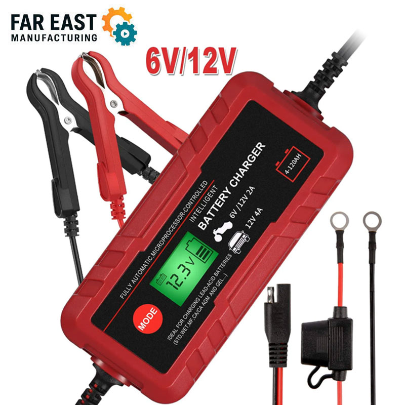 Car Battery Charger with LCD Screen