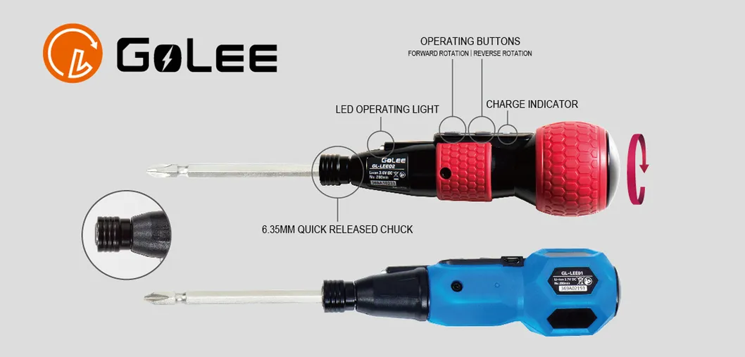 Professional Cheap Battery Charging Screw Driver Gl-Lee01