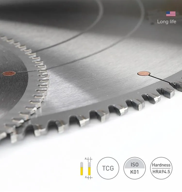 Tcg Saw Blade Aluminum Tungsten Carbide Tipped Circular Saw Blade Aluminum and Metal Cutting