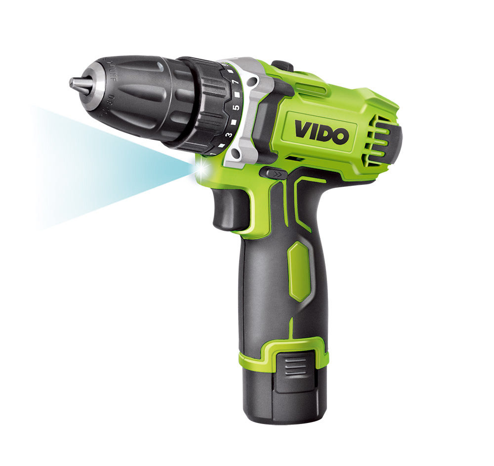 Vido 12V 18 V 18V 21V Electric Li Ion 500rpm Home SDS Hammer Performer with Drillbattery Battery Cordless Drill Set Combo Tool