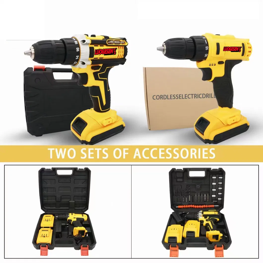 Wireless Electric Driver Lityum Qazma Compact Impact Battery Cordless Li-ion Lithium Compatible Multiple Function Hammer Handle Power Tool Drill